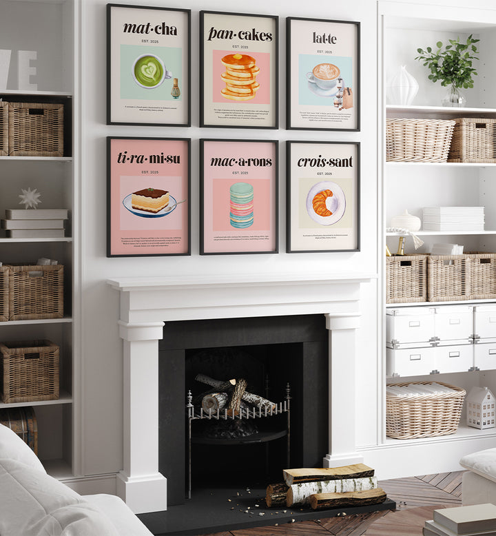 CAFE CLASSICS , SET OF 6 PAINTINGS