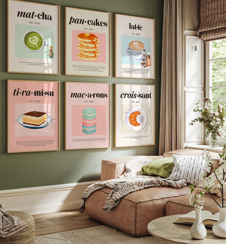CAFE CLASSICS , SET OF 6 PAINTINGS