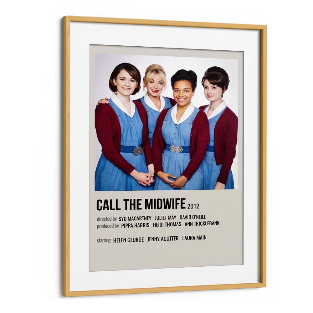 Call The Midwife 2012 Movie Posters in Oak Wood Frame With Mount