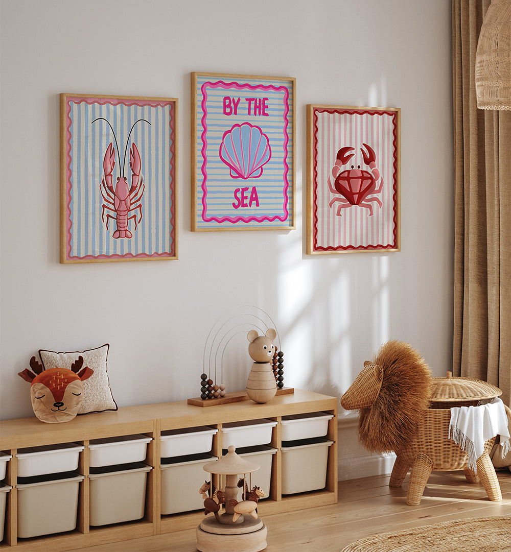 CANDY COAST , SET OF 3 PAINTINGS