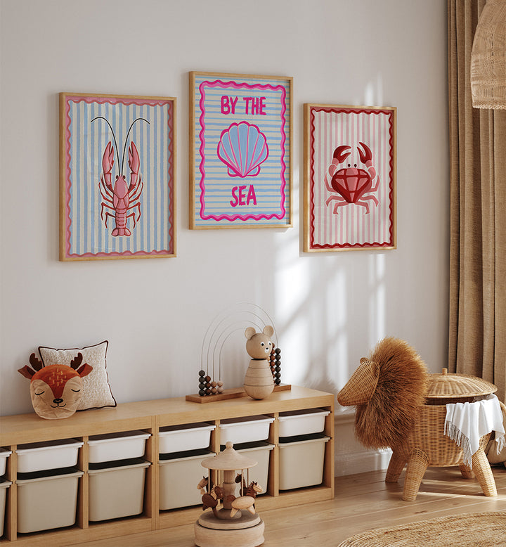 CANDY COAST , SET OF 3 PAINTINGS