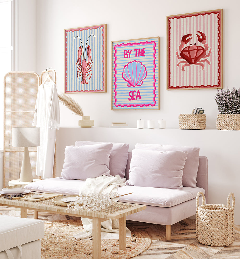CANDY COAST , SET OF 3 PAINTINGS