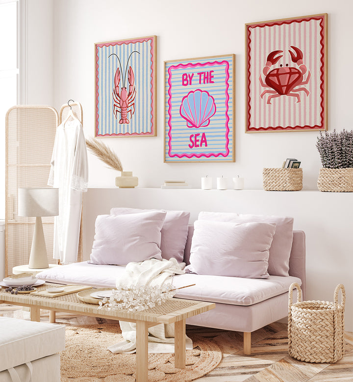 CANDY COAST , SET OF 3 PAINTINGS
