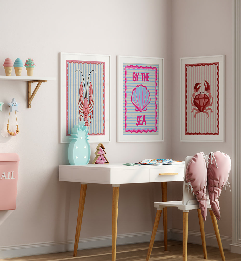 CANDY COAST , SET OF 3 PAINTINGS