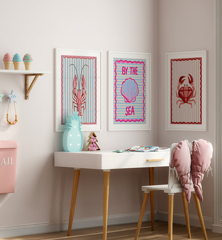 CANDY COAST , SET OF 3 PAINTINGS