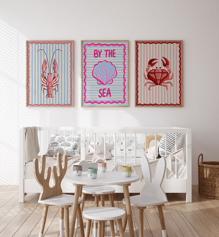 CANDY COAST , SET OF 3 PAINTINGS