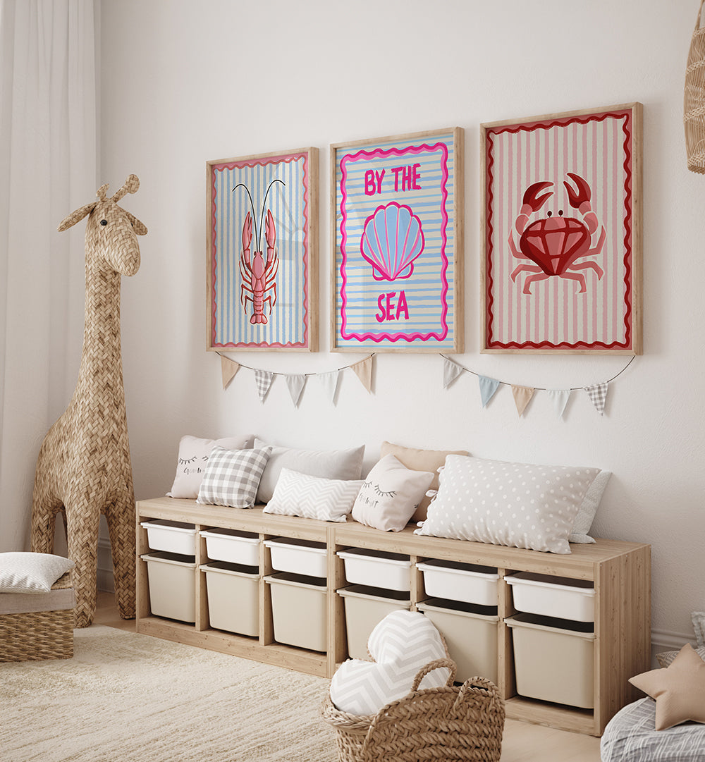 CANDY COAST , SET OF 3 PAINTINGS