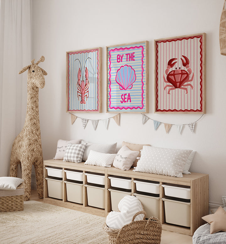 CANDY COAST , SET OF 3 PAINTINGS