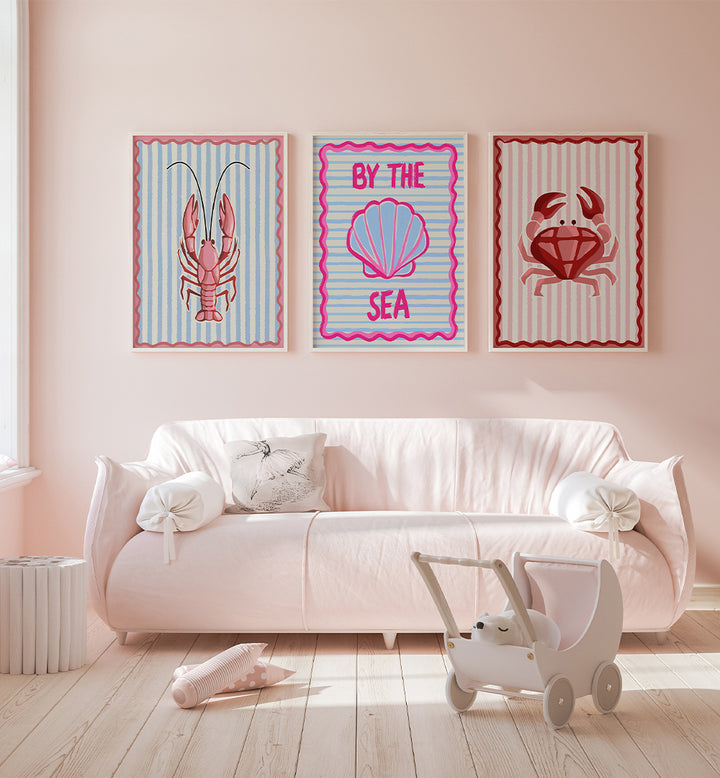 CANDY COAST , SET OF 3 PAINTINGS
