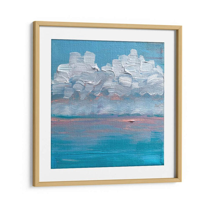 Candy Sunrise By Key And Sea Creative Landscape Art in Oak Wood Frame With Mount