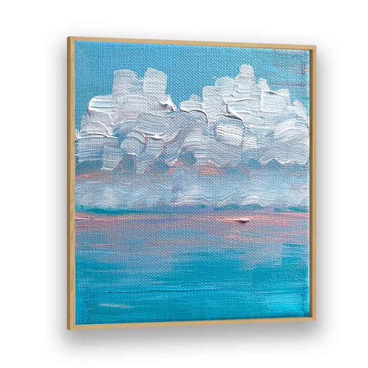 Candy Sunrise By Key And Sea Creative Landscape Art in Oak Wood Plain Frame