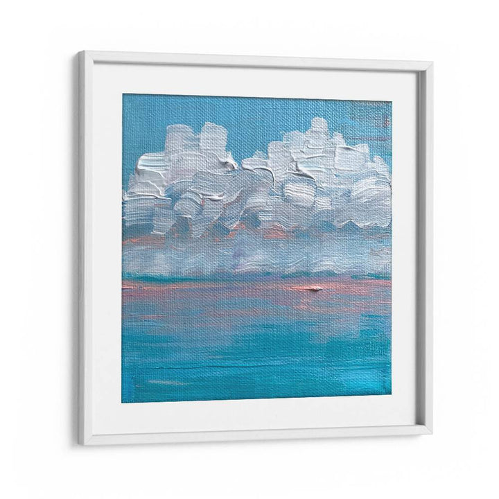 Candy Sunrise By Key And Sea Creative Landscape Art in White Frame With Mount