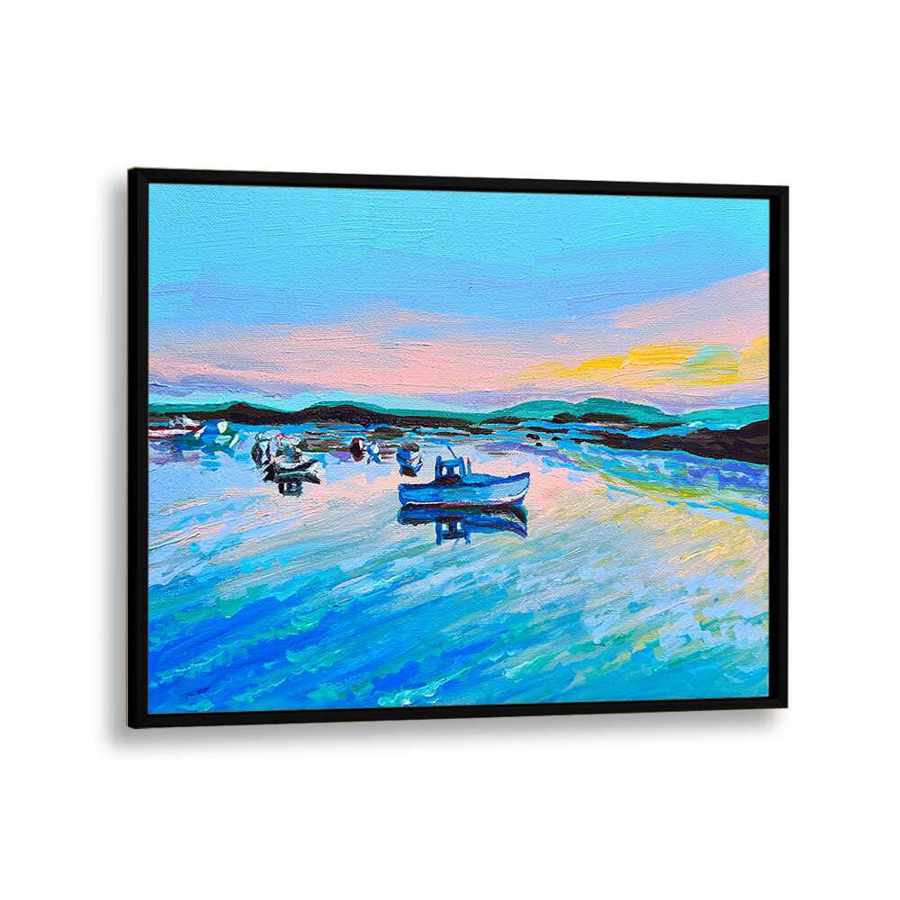 Cape Porpoise Pier By Key And Sea Creative Landscape Art in Black Plain Frame