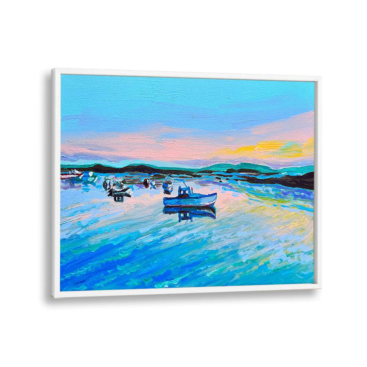 Cape Porpoise Pier By Key And Sea Creative Landscape Art in White Plain Frame