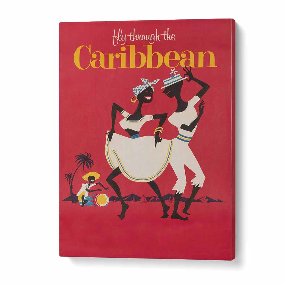 Caribbean  Retro Travel Posters in Gallery Wrap