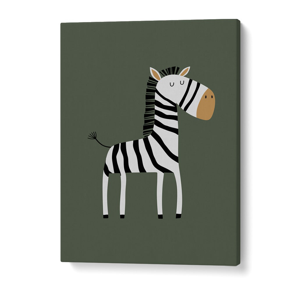 Cartoon Zebra  Kids Paintings in Gallery Wrap