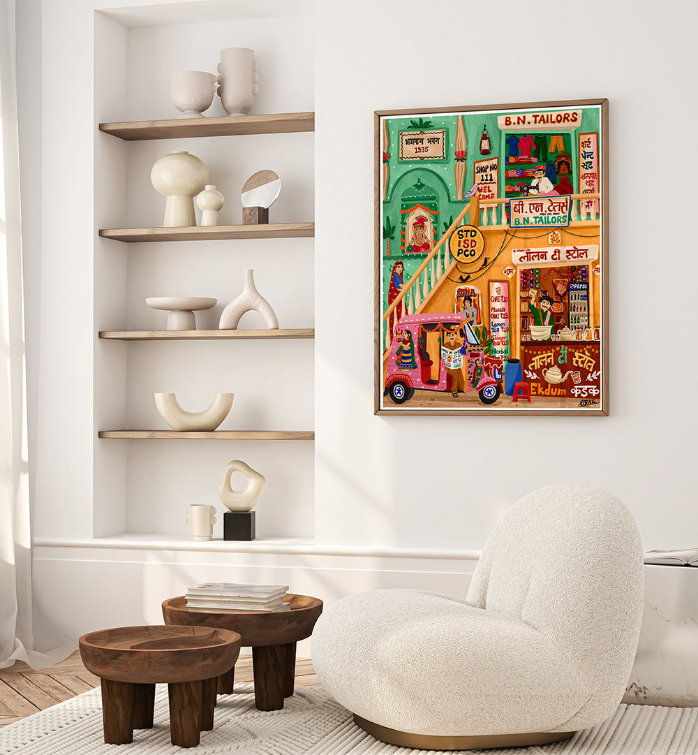 CHAI AND TAILOR , INDIAN ART PAINTINGS