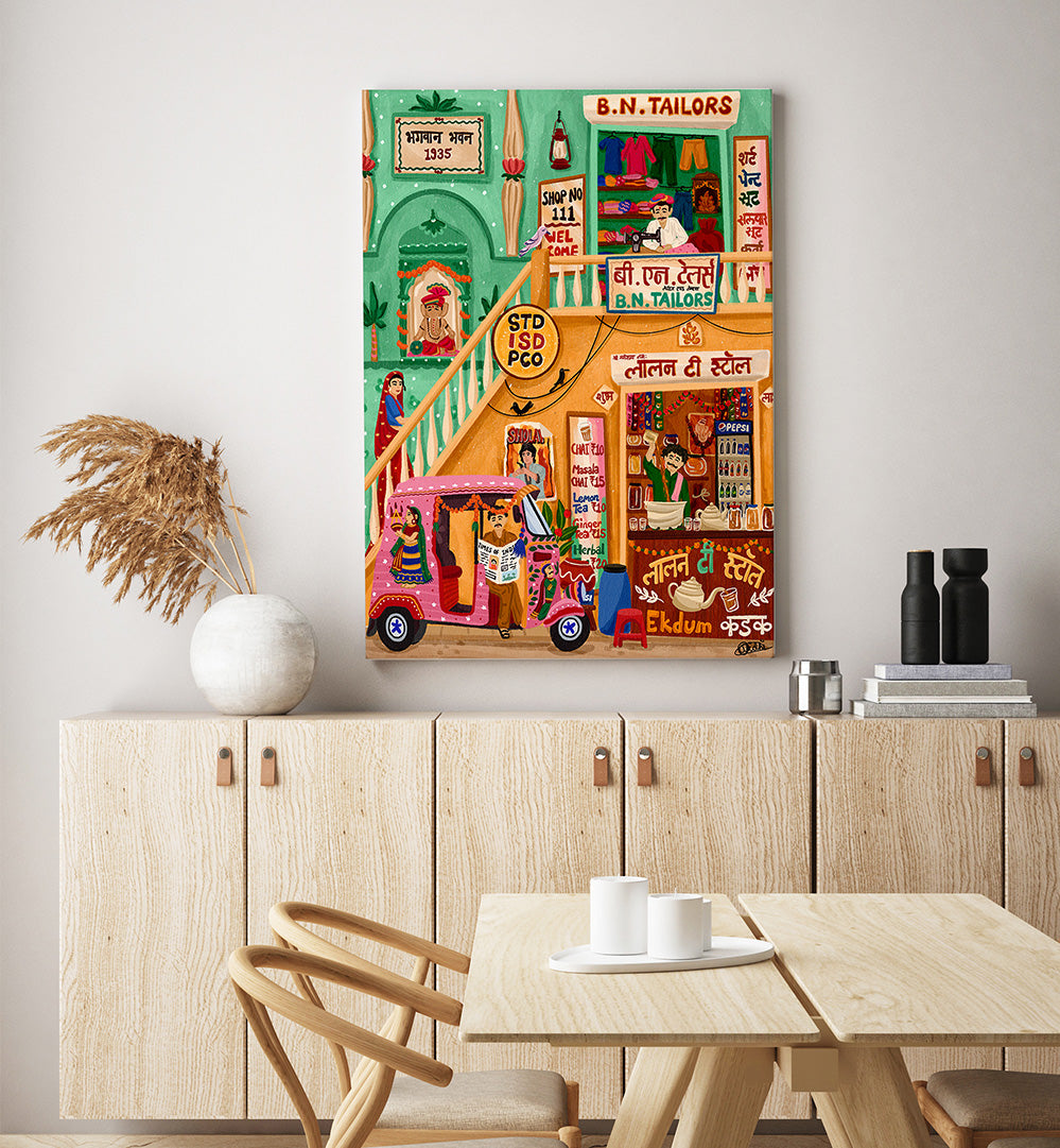CHAI AND TAILOR , INDIAN ART PAINTINGS