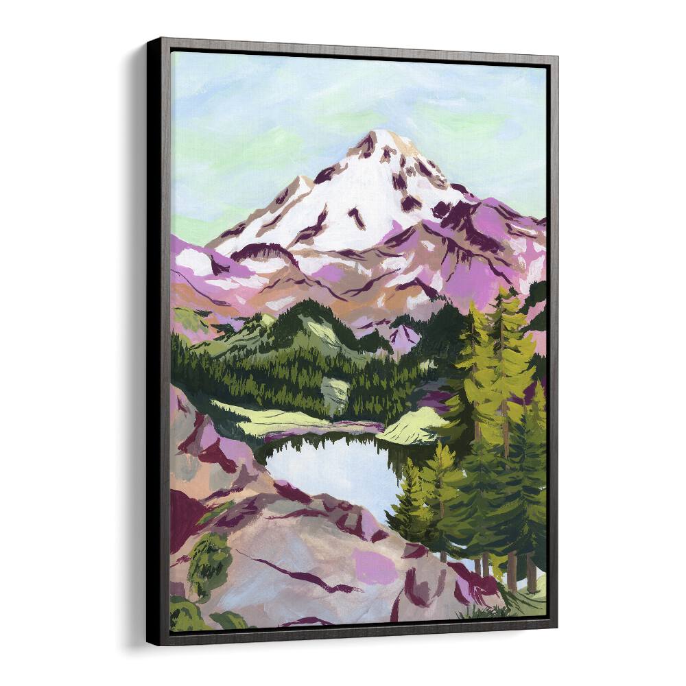 Chain Lakes By Sarah Gesek Landscape Art Prints in Black Floater Frame