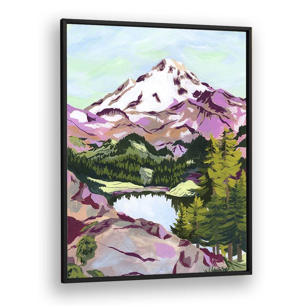 Chain Lakes By Sarah Gesek Landscape Art Prints in Black Plain Frame