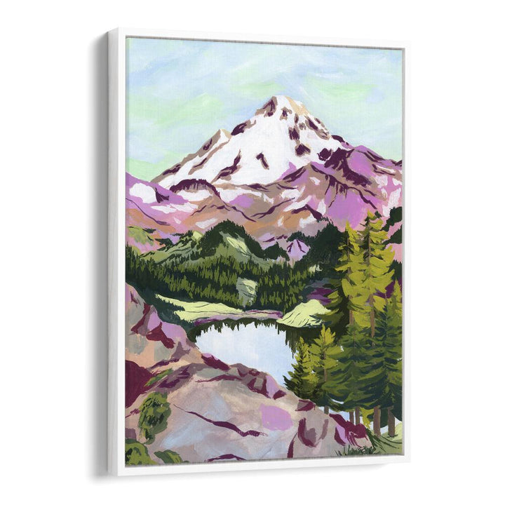 Chain Lakes By Sarah Gesek Landscape Art Prints in White Floater Frame