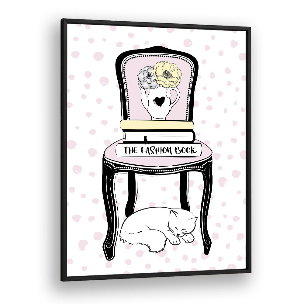 Chair Style by Martina Fashion Paintings Fashion Posters in Black Plain Frame