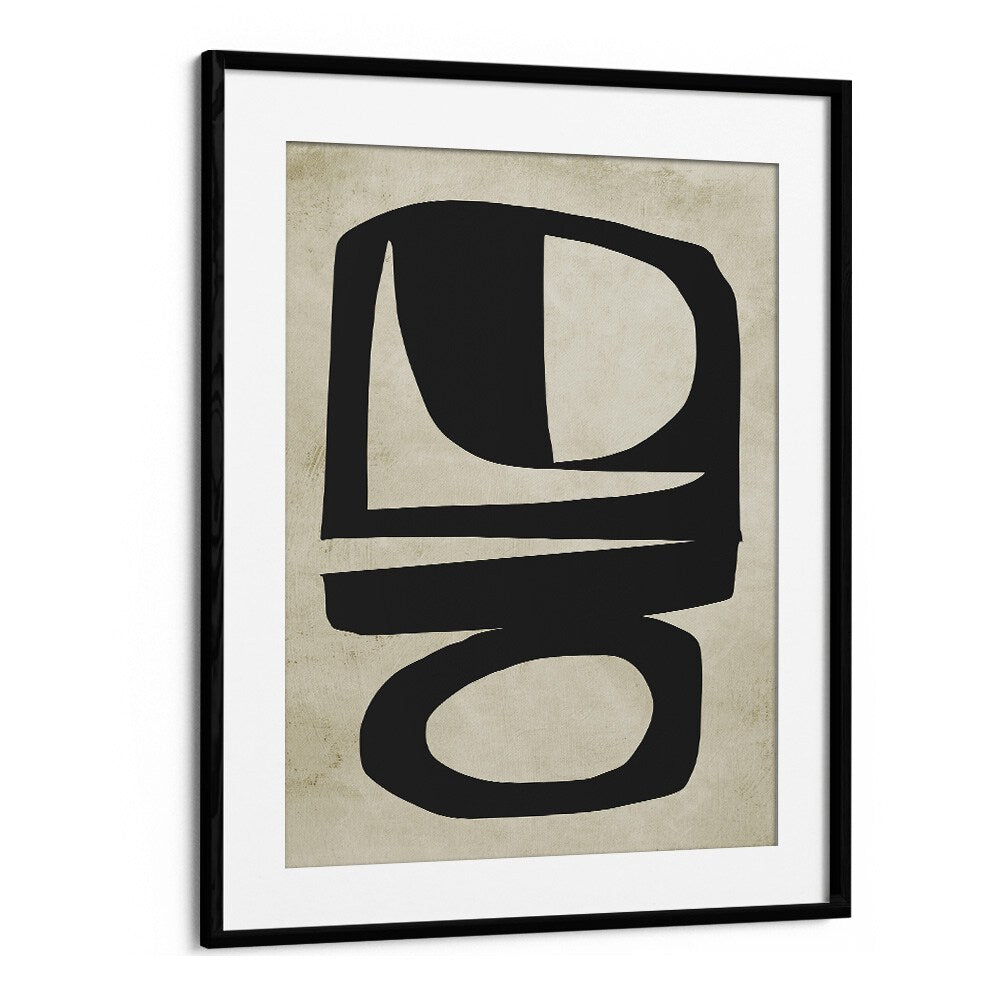 Chance By Dan Hobday Abstract Art Abstract Paintings in Black Frame With Mount