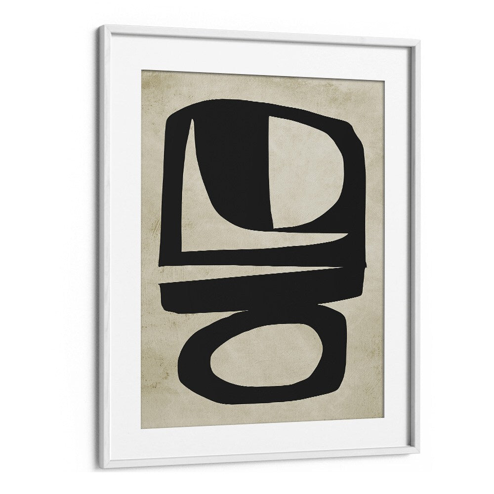 Chance By Dan Hobday Abstract Art Abstract Paintings in White Frame With Mount