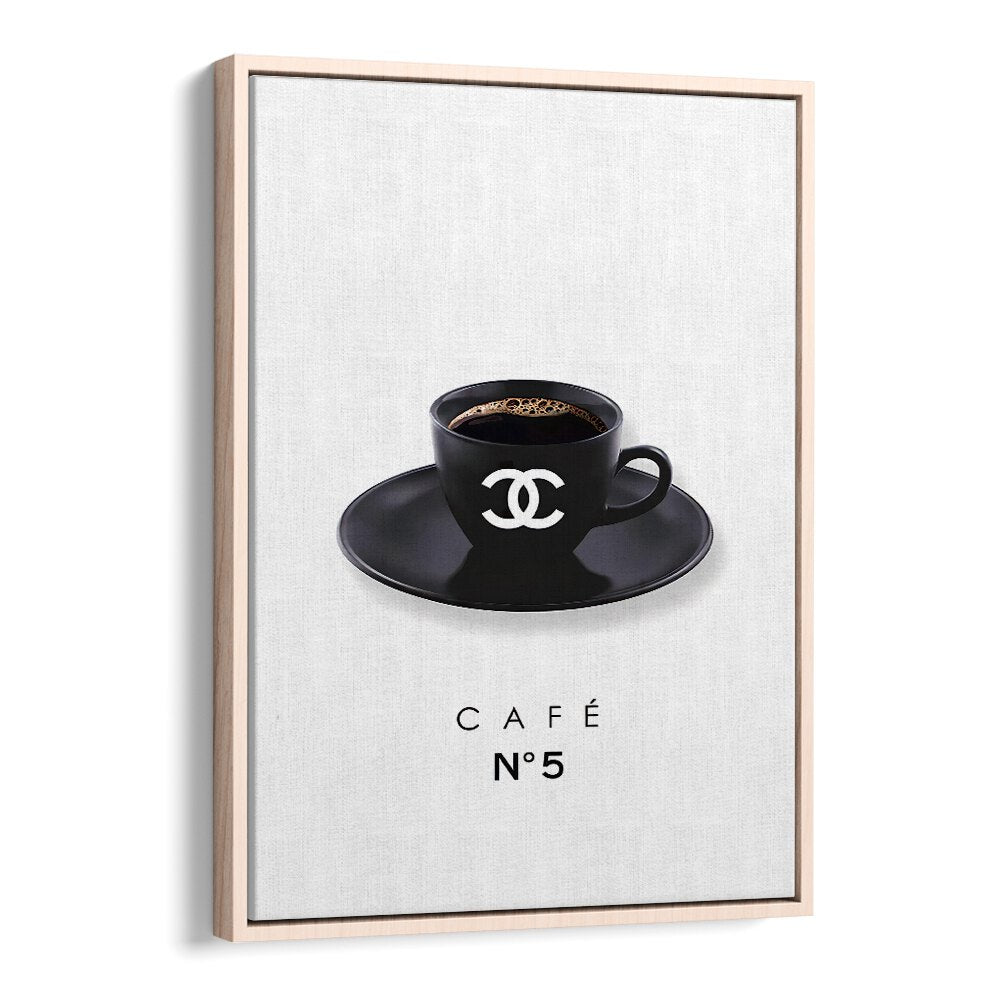 Chanel Cafe Cafe Art Prints Cafe Posters in Oak Wood Floater Frame