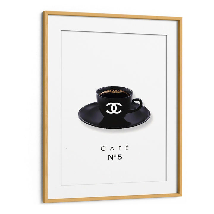 Chanel Cafe Cafe Art Prints Cafe Posters in Oak Wood Frame With Mount