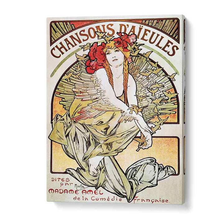 Chansons D Aieules 1898 By Alphonse Mucha Vintage Paintings in Gallery Wrap