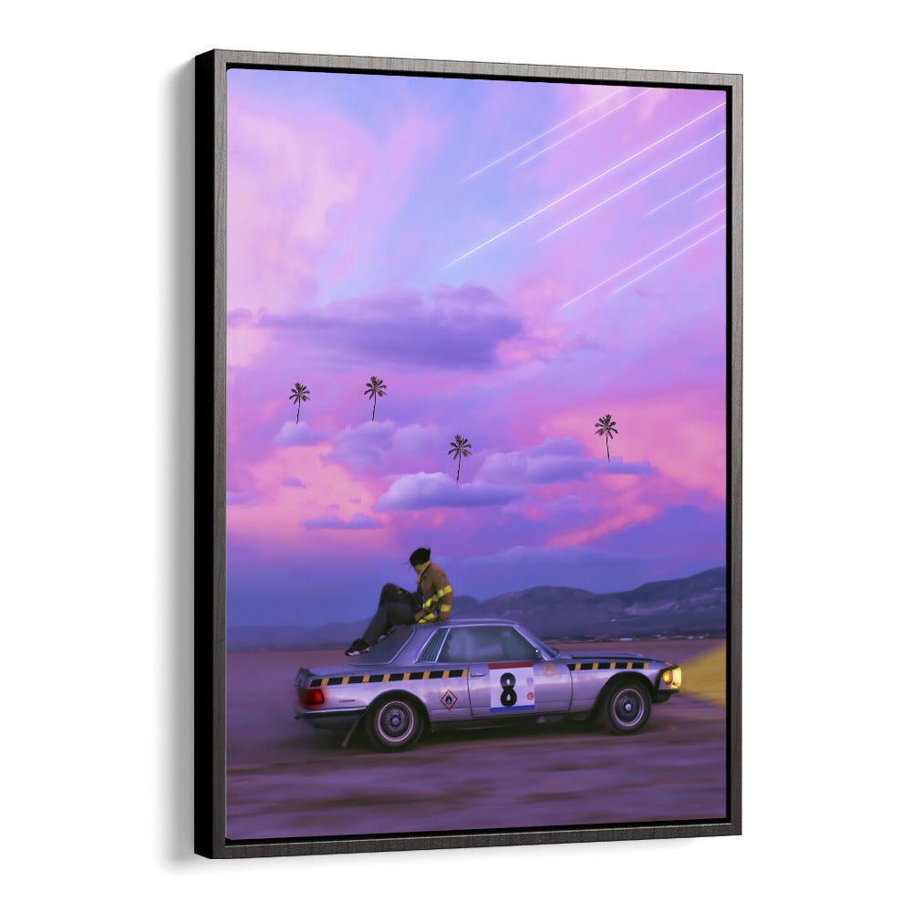 Chasing Paradise By Ritvik Takkar Surrealism in Black Floater Frame