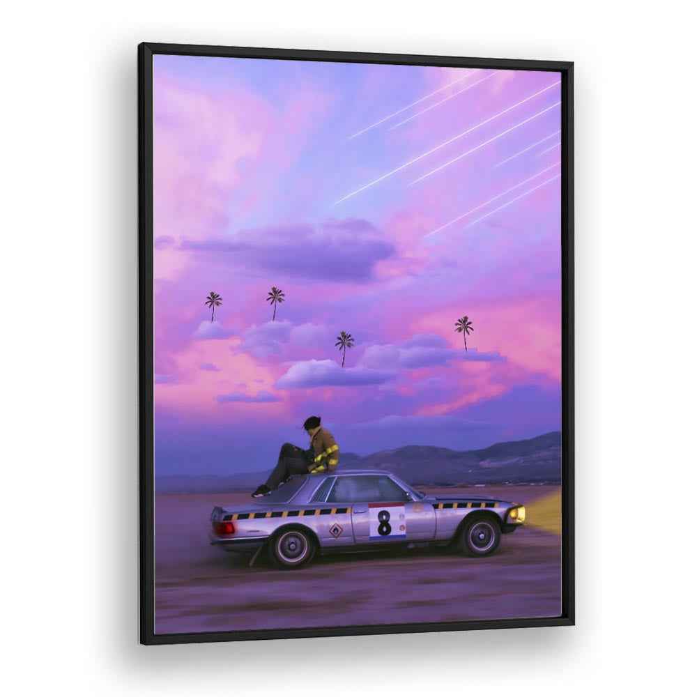 Chasing Paradise By Ritvik Takkar Surrealism in Black Plain Frame