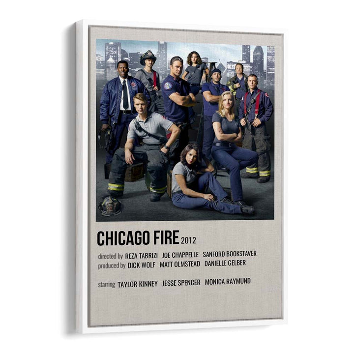 Chicago Fire 2012 Movie Posters in White Floater Frame