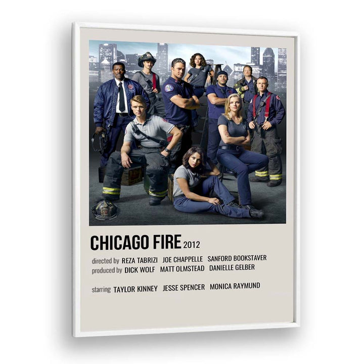 Chicago Fire 2012 Movie Posters in White Plain Frame