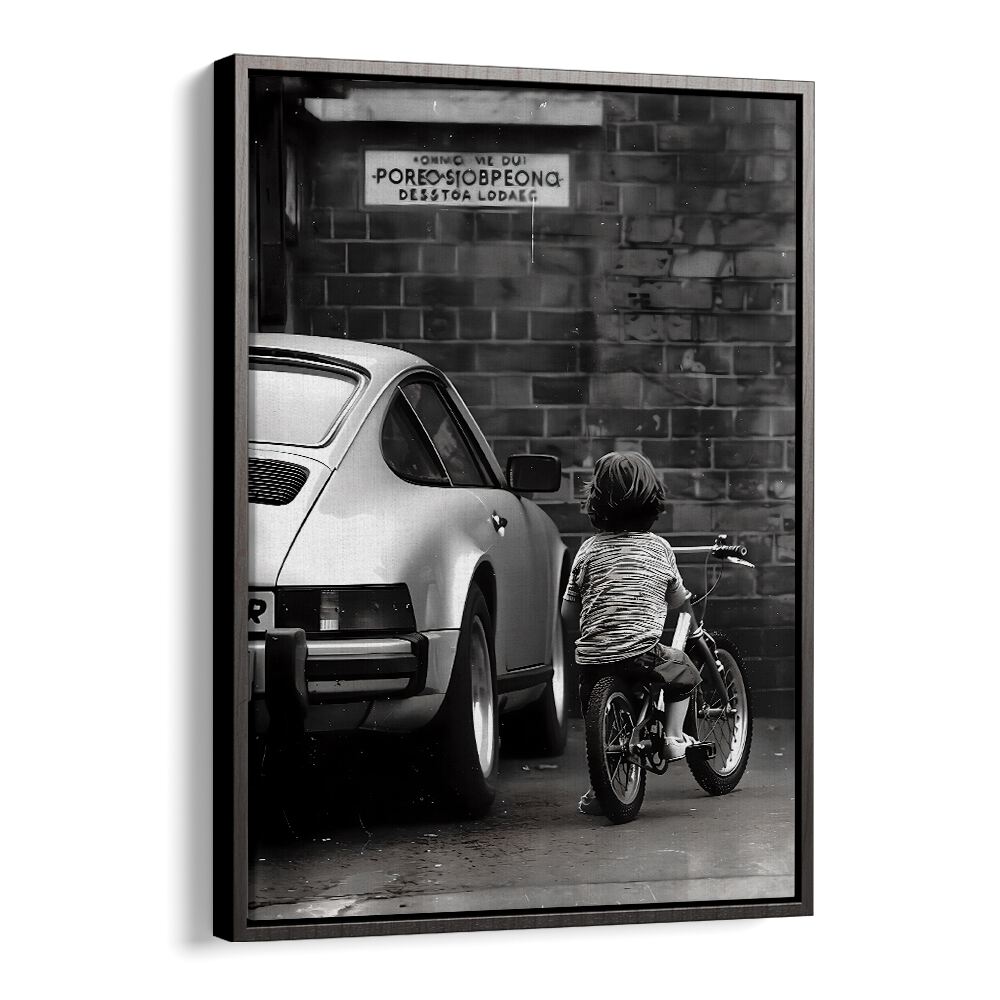 Childhood Dreams Street Photography Fine Art Photography in Black Floater Frame