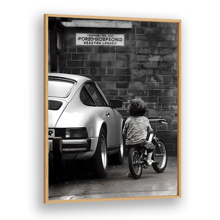 Childhood Dreams Street Photography Fine Art Photography in Oak Wood Plain Frame