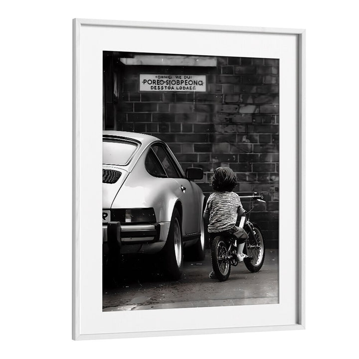 Childhood Dreams Street Photography Fine Art Photography in White Frame With Mount