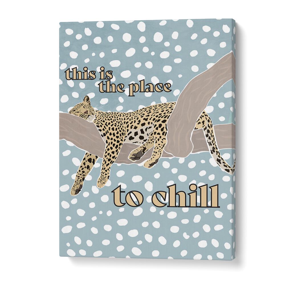 Children's Leopard Typography By Sarah Manovski Kids Room Art in Gallery Wrap