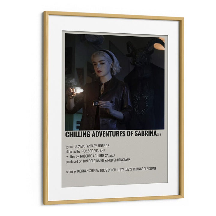 Chilling Adventure Of Sabrina Movie Posters in Oak Wood Frame With Mount