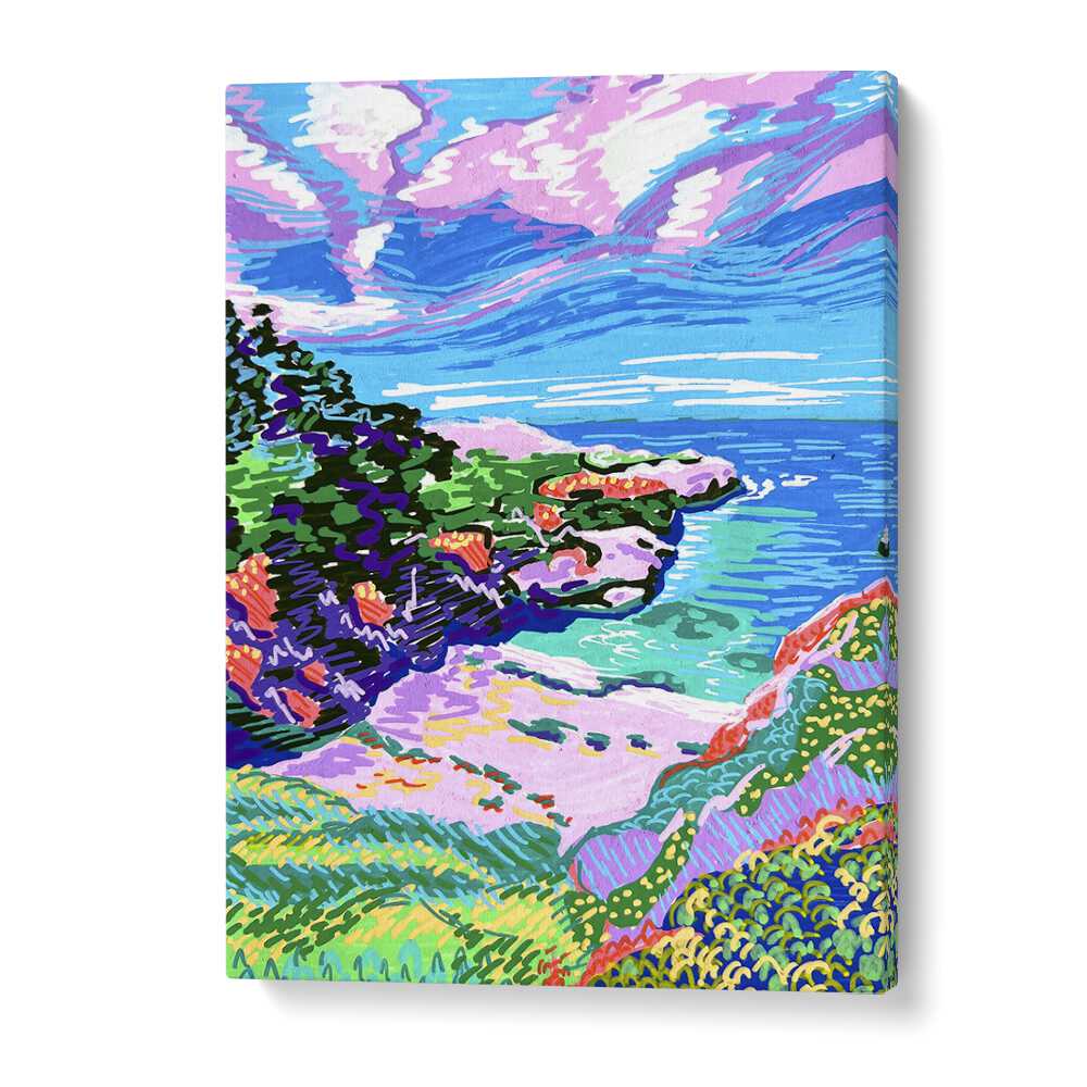 China Cove Beach By Key And Sea Creative Travel Poster in Gallery Wrap