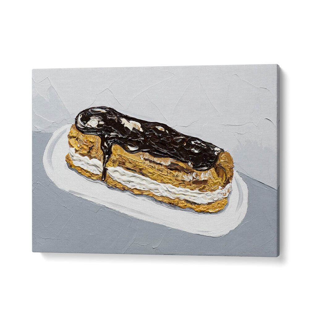 Chocolate Eclair by Alice Straker Cafe Art Prints Cafe Posters in Gallery Wrap