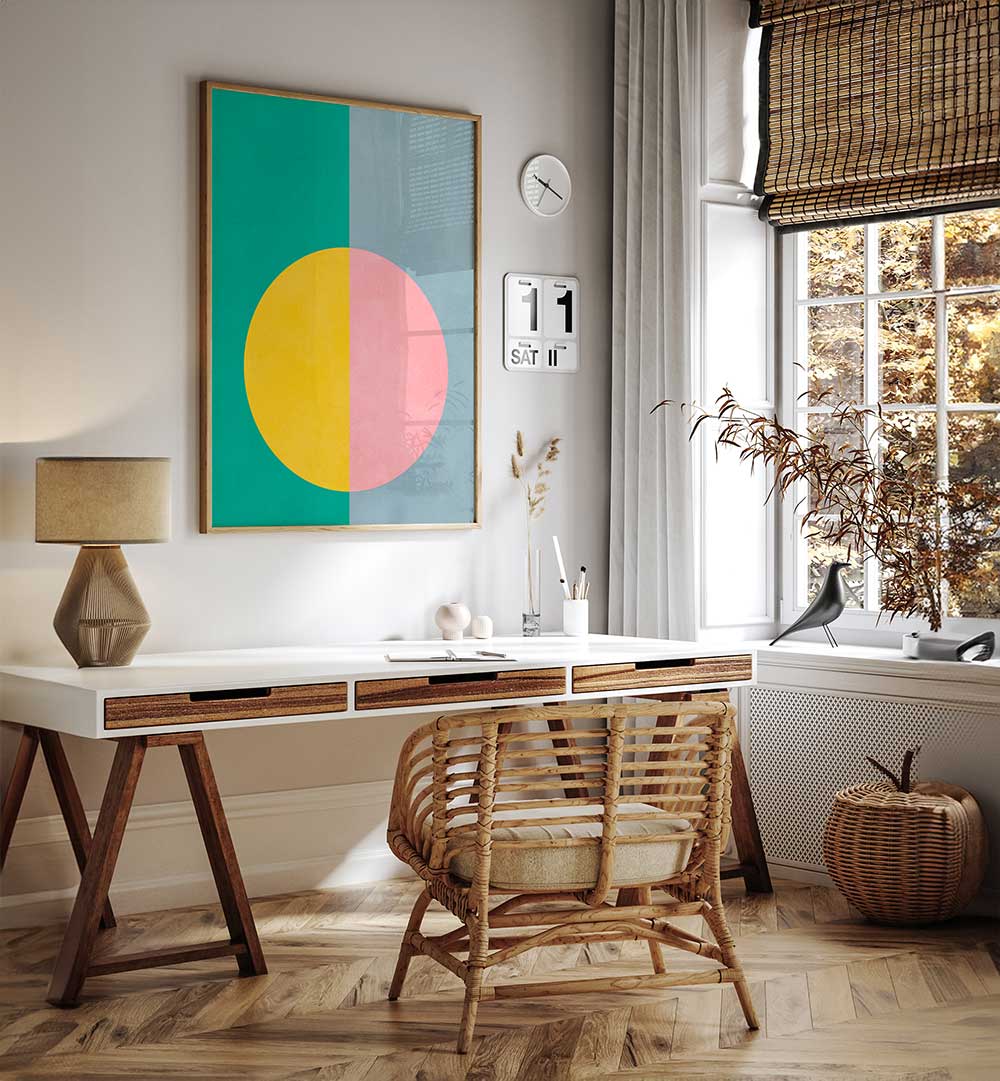 CIRCLE AND RECTANGLE , GEOMETRIC ART PRINTS