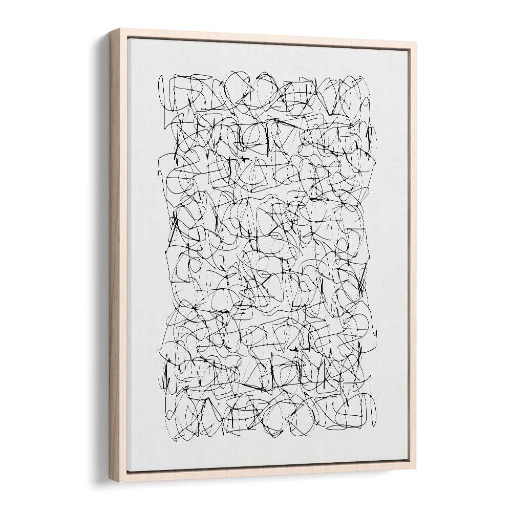 Circuitry By Dan Hobday Abstract Art Abstract Paintings in Oak Wood Floater Frame