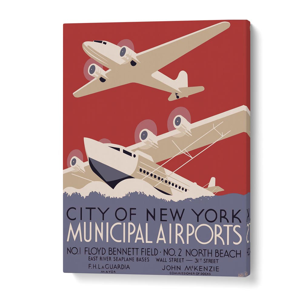 City of New York  Vintage Travel Posters in Gallery Wrap