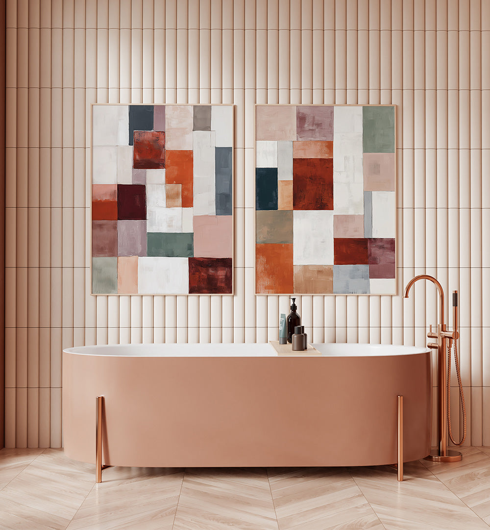 CLAY MATRIX , SET OF 2 PAINTINGS