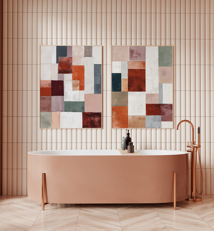 CLAY MATRIX , SET OF 2 PAINTINGS
