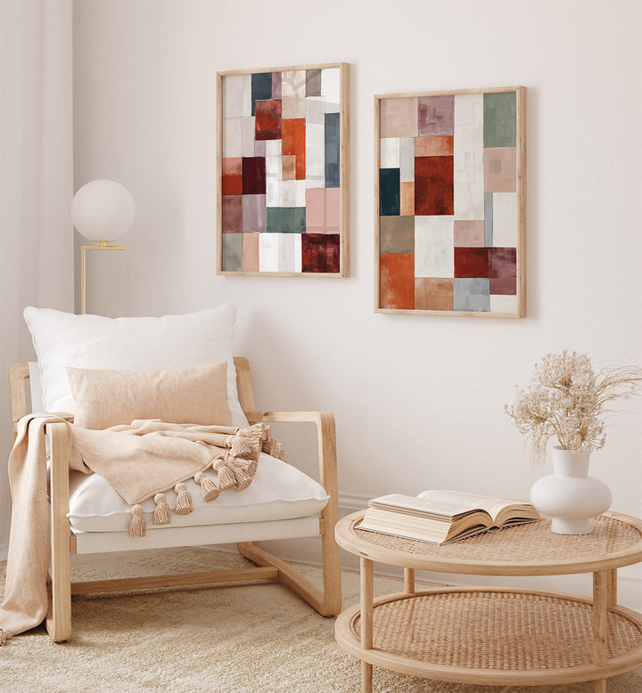 CLAY MATRIX , SET OF 2 PAINTINGS