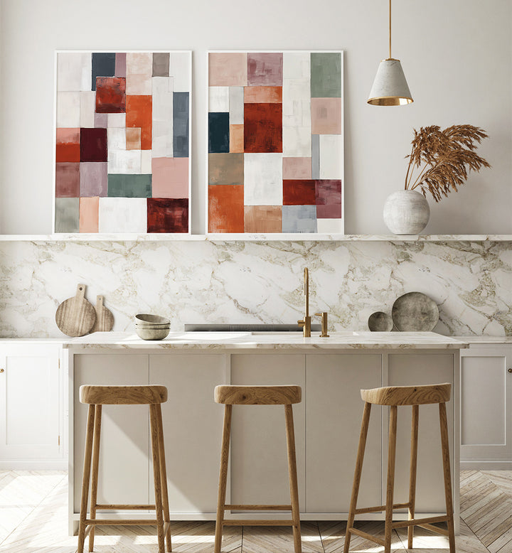 CLAY MATRIX , SET OF 2 PAINTINGS