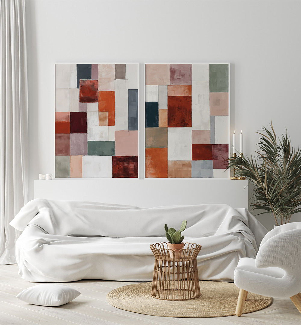CLAY MATRIX , SET OF 2 PAINTINGS